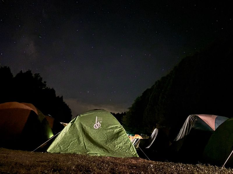 星空の下のテント